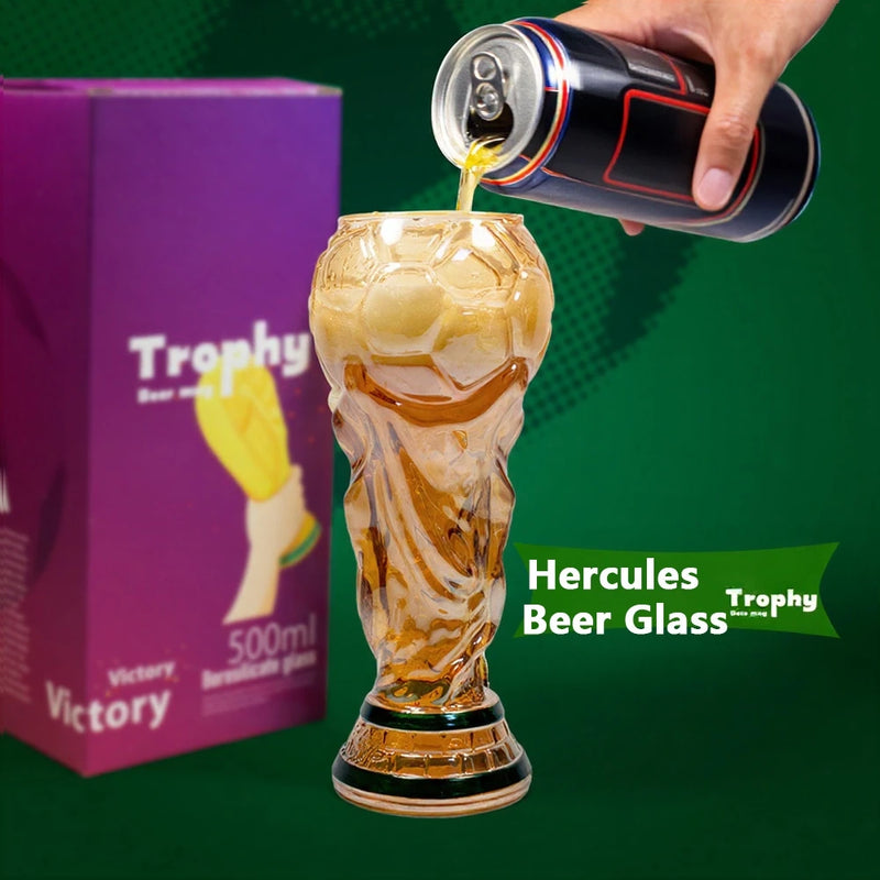 Football Trophy Beer Glass