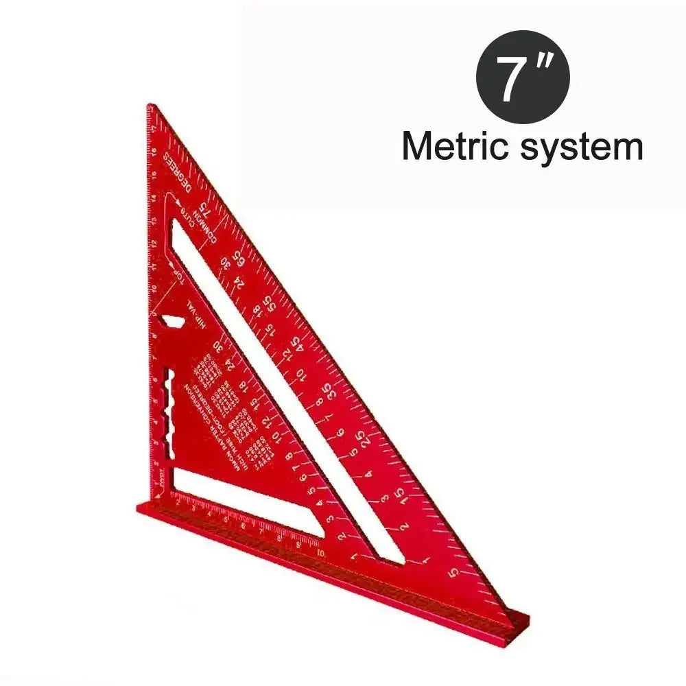 7-Inch Aluminum Alloy Speed Square for Carpentry & Woodworking