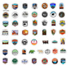 National Park Waterproof Sticker Pack for Laptops, Skateboards & More