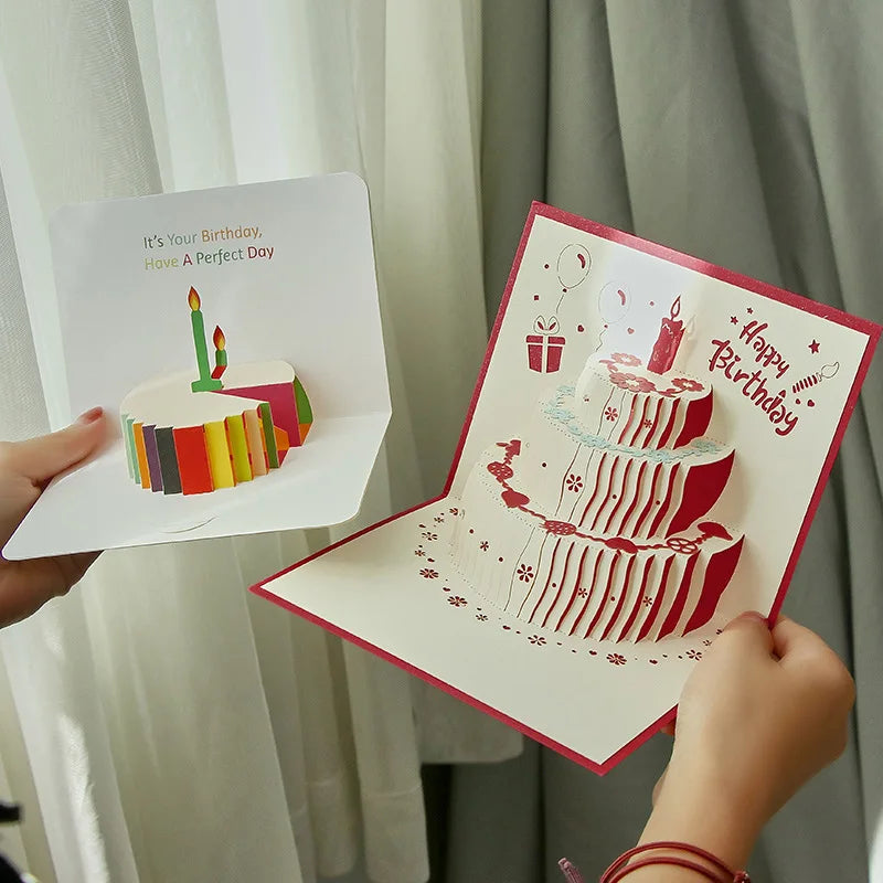 3D Pop-Up Birthday Cake Greeting Card