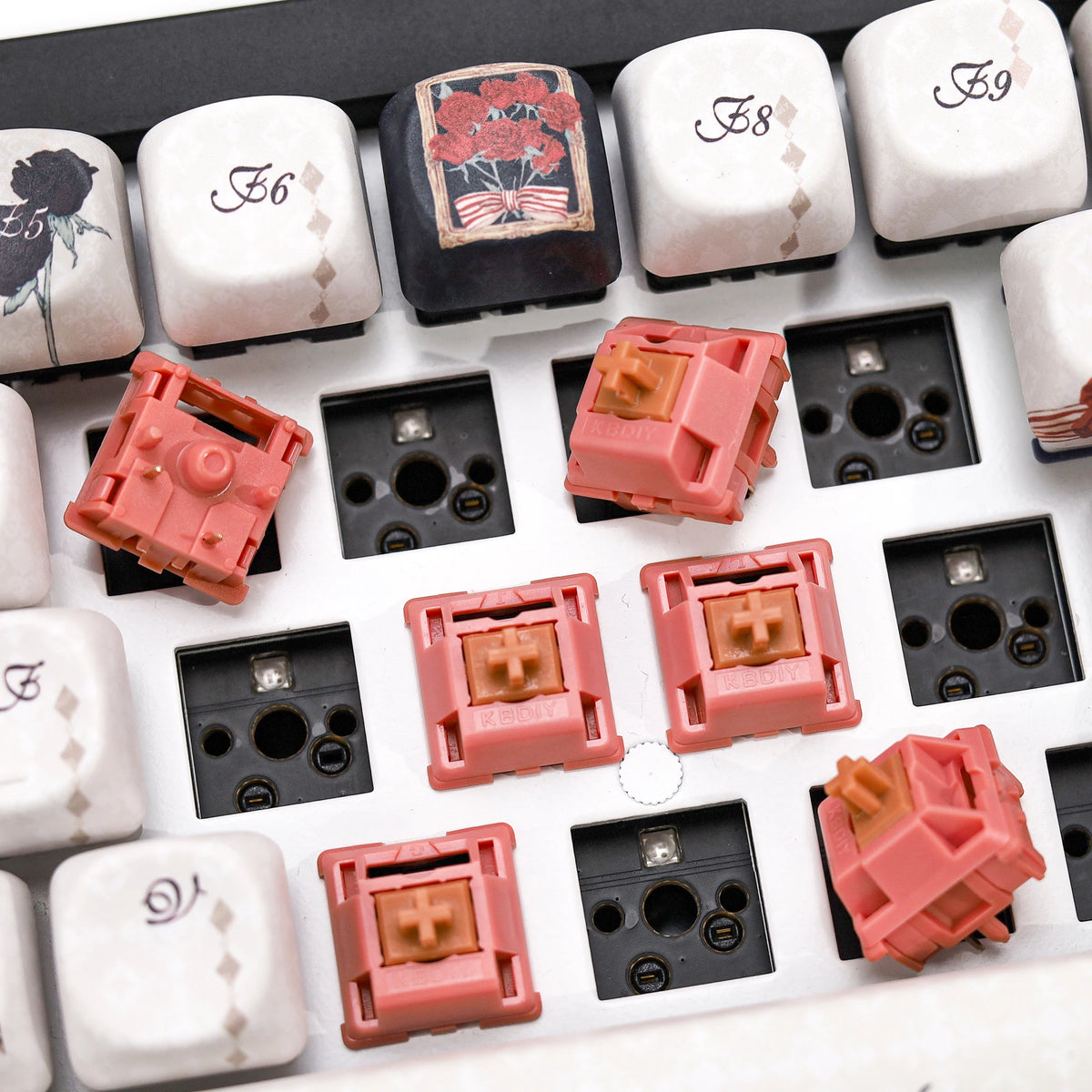 Rosewood Linear Mechanical Keyboard Switches (5-Pin, 40gf)