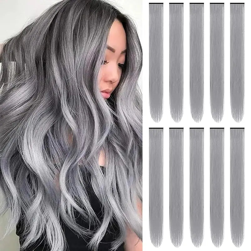 Extensiones de Cabello con Clips Arcoíris