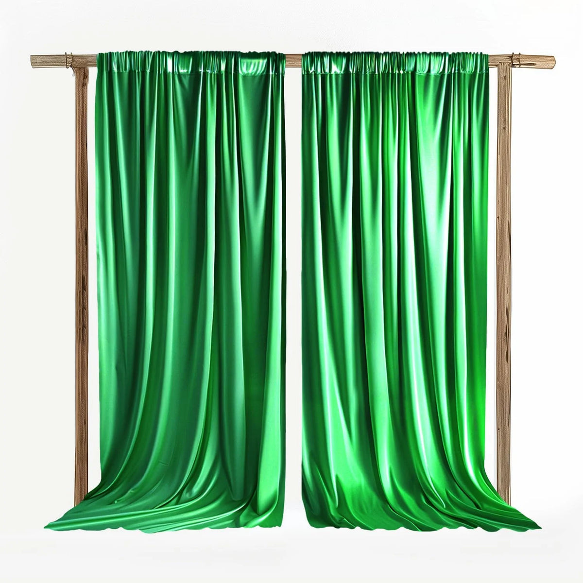 Shimmering Satin Backdrop Curtain Panels