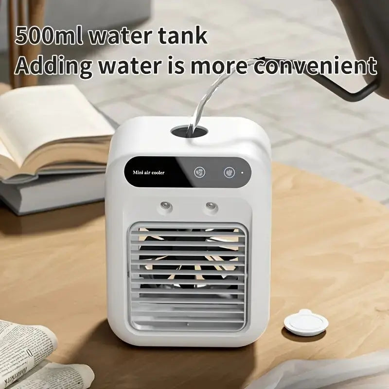 Portable USB Mini Air Cooler with Mist Function