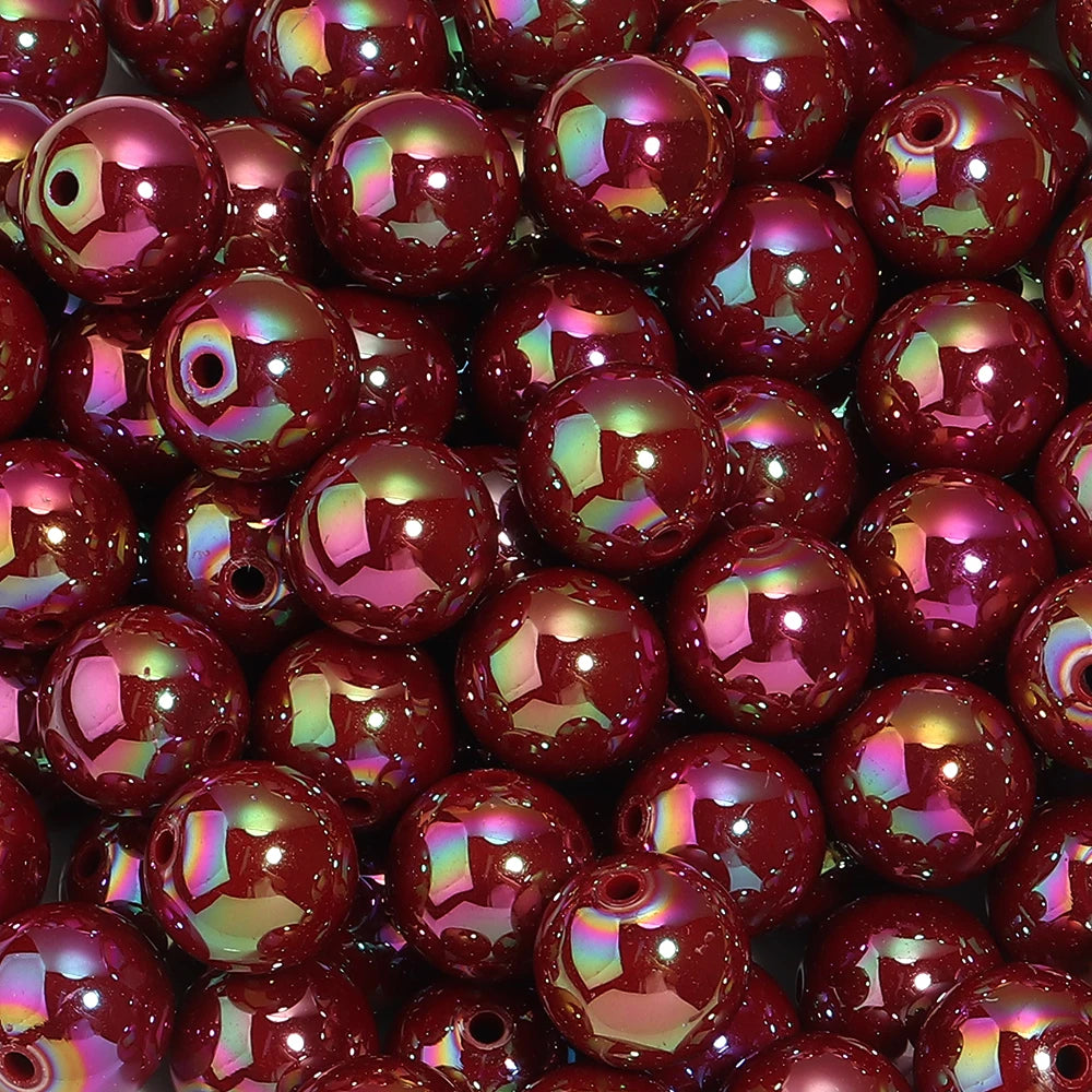 AB Color Acrylic Round Beads for Jewelry Making