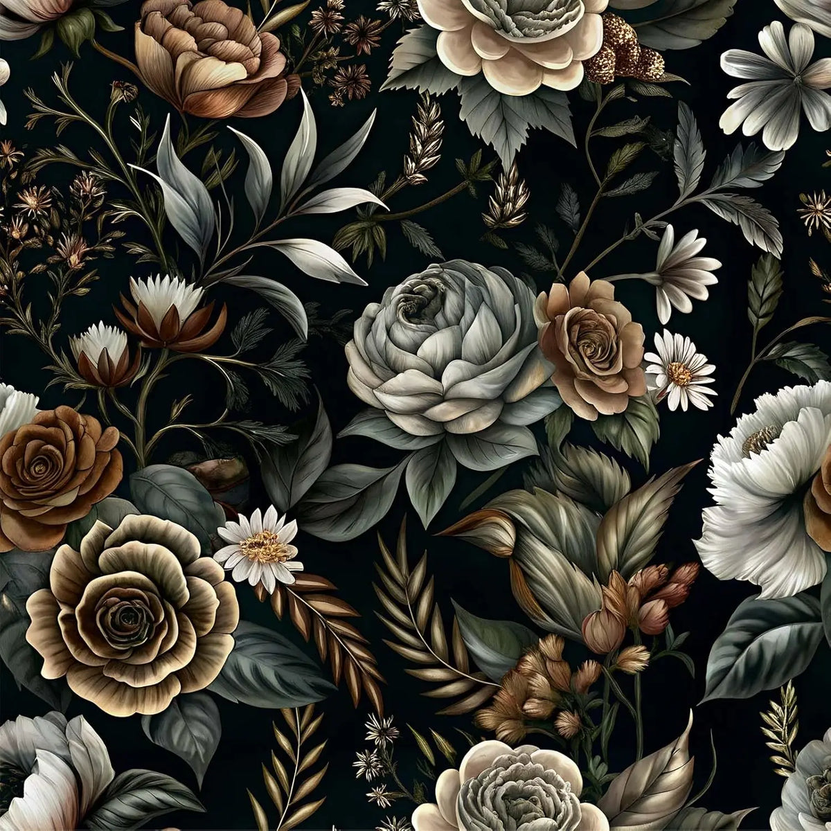 Vintage Floral Peel and Stick Wallpaper