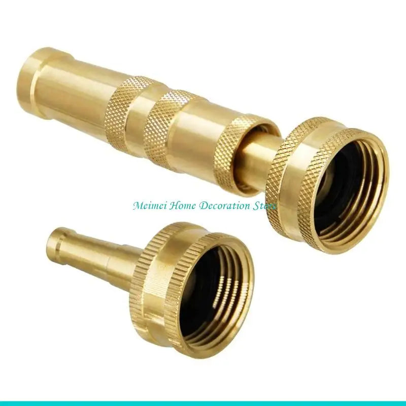 Heavy-Duty Brass Adjustable Garden Hose Nozzle Set
