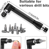 Flexible Right Angle Drill Bit Extension Set with Universal Socket Adapter
