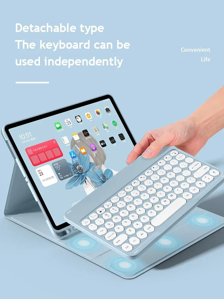 iPad Keyboard Case with Bluetooth Mouse