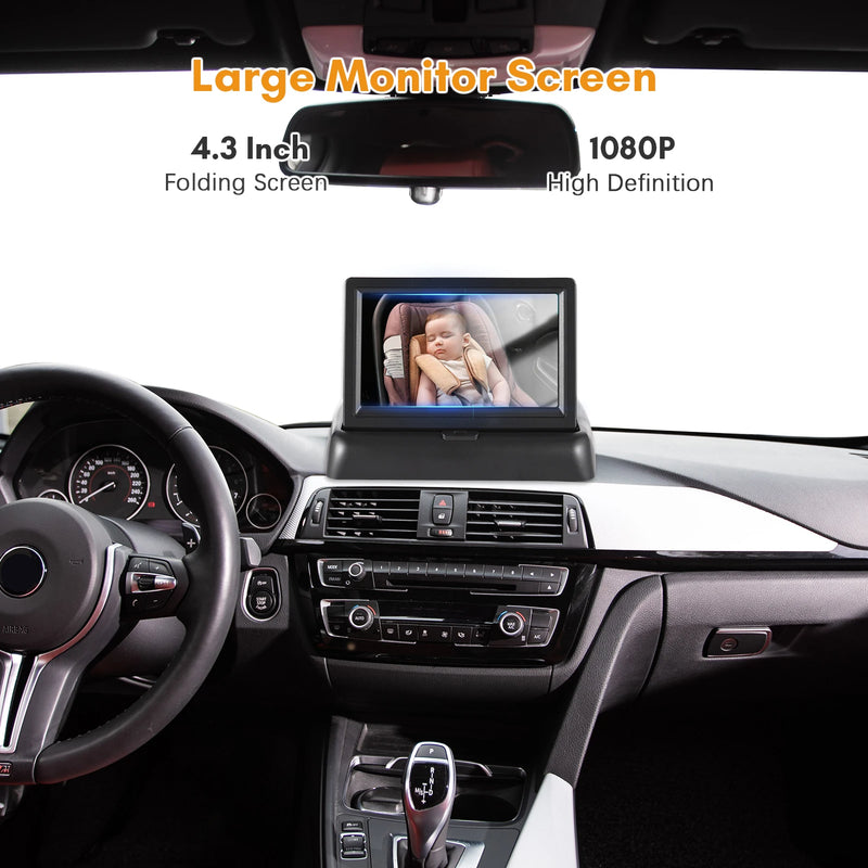 4,3-Zoll HD Baby-Monitor im Auto mit Nachtsicht