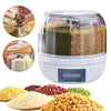 360° Rotating 6-Compartment Dry Food Dispenser