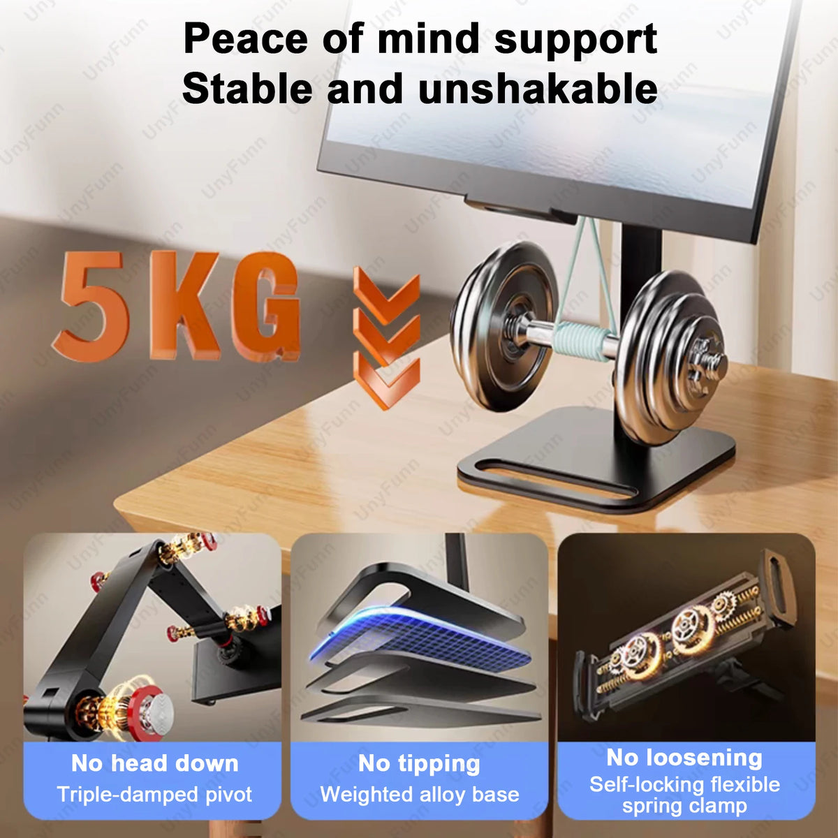 Adjustable Metal Monitor Mount for Desk Setup