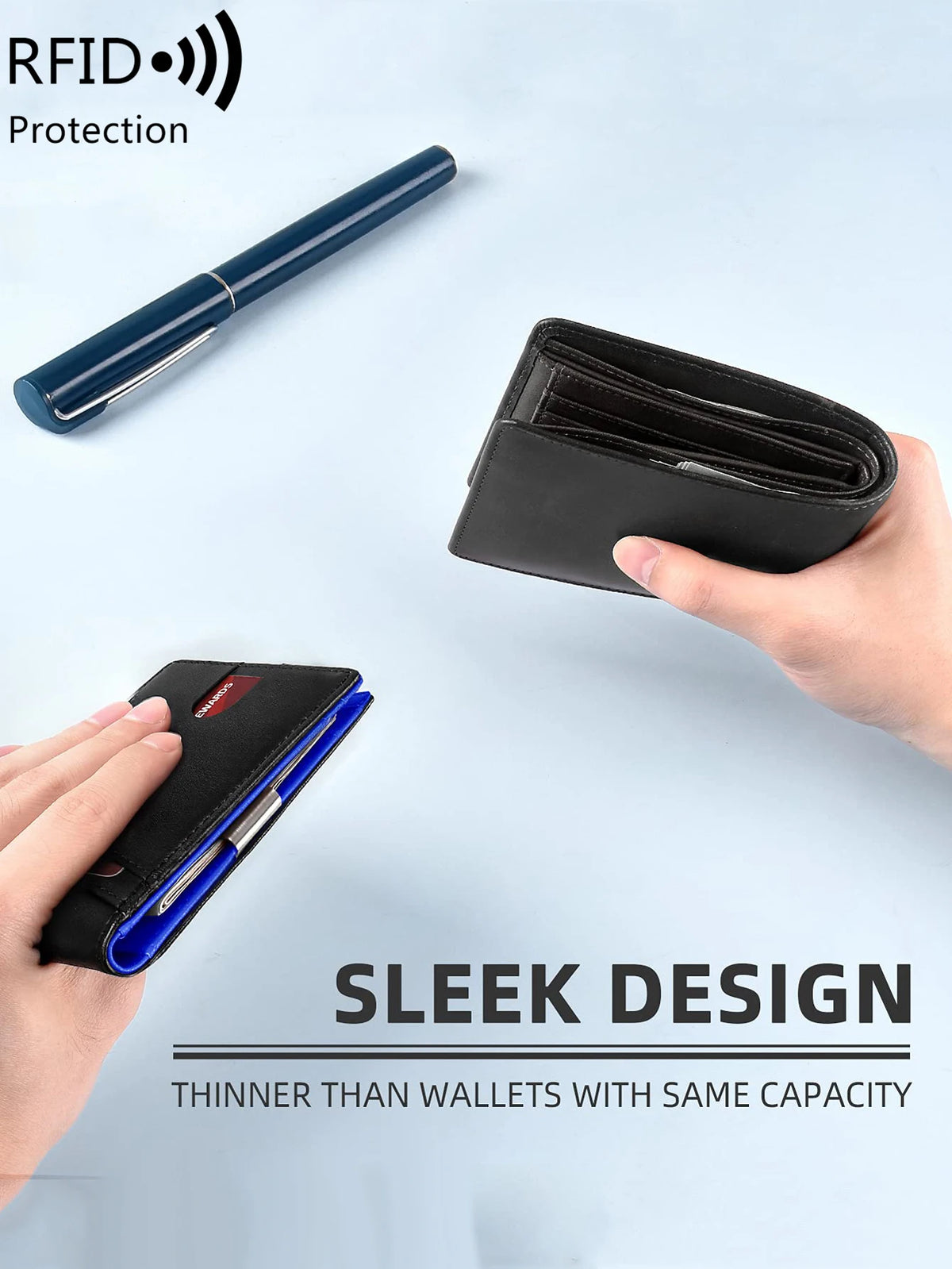 Slim RFID-Blocking Front Pocket Wallet