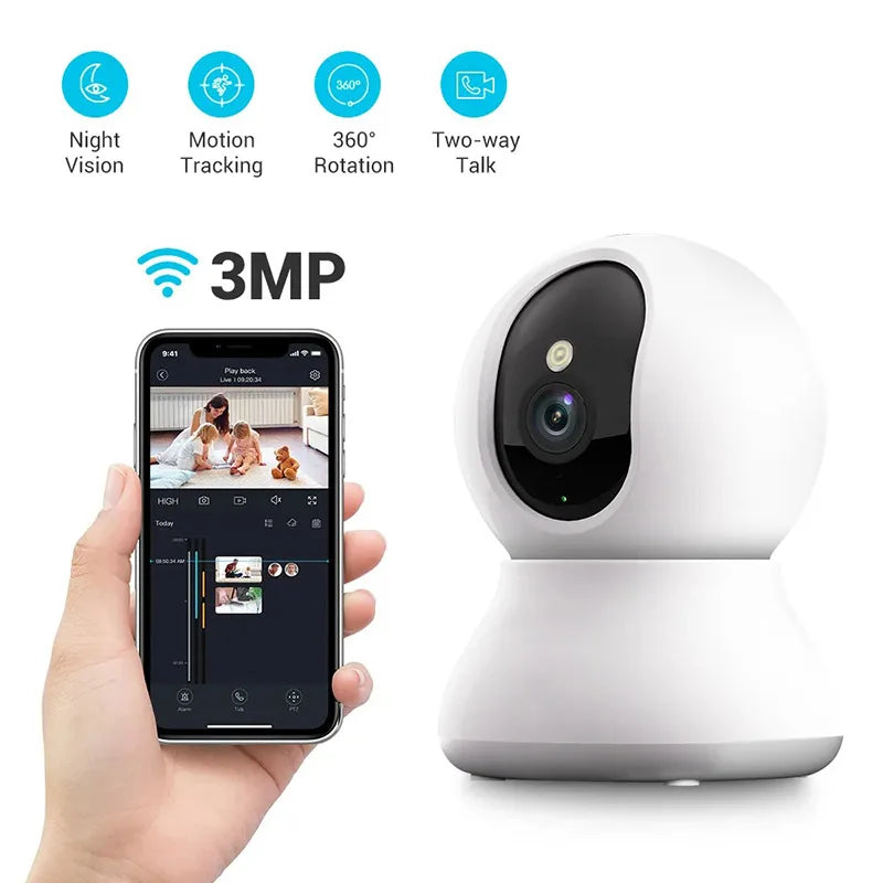 2K Smart Pet Kamera mit 360° Schwenk- & Neigefunktion