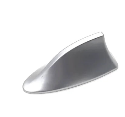 Silver universal car shark fin antenna cover for FM/AM signal enhancement