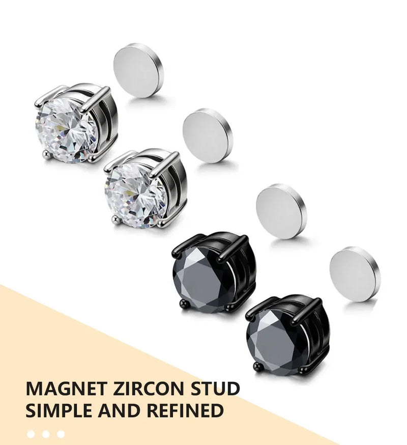 Magnetic Stud Earrings for Non-Pierced Ears