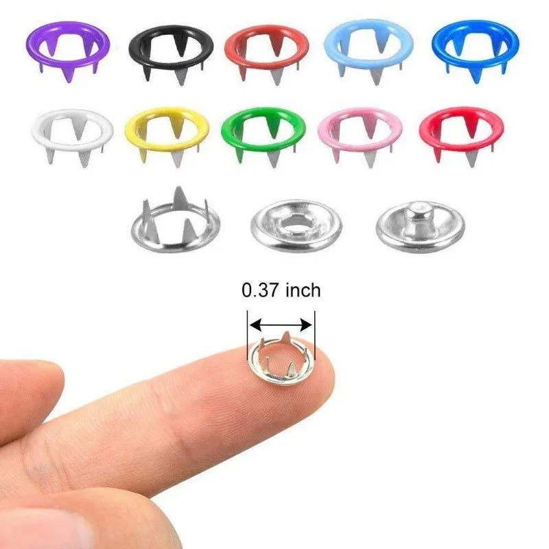 Metal Snap Button Kit with Pliers Tool Set