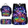Cartoon Gorilla Kids School Backpack Set with Lunch Bag and Pencil Case