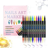 12-farbige Dual-Enden-Nagelkunst-Stifte