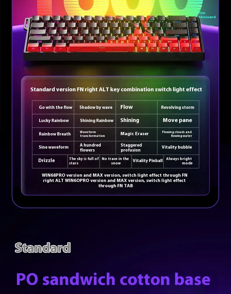 Aula Win60/Win68 Magnetic Switch Gaming Keyboard with 8K Polling