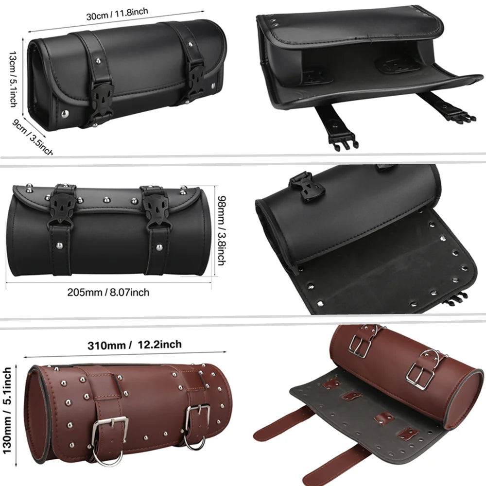 Motorcycle PU Leather Utility Saddlebag