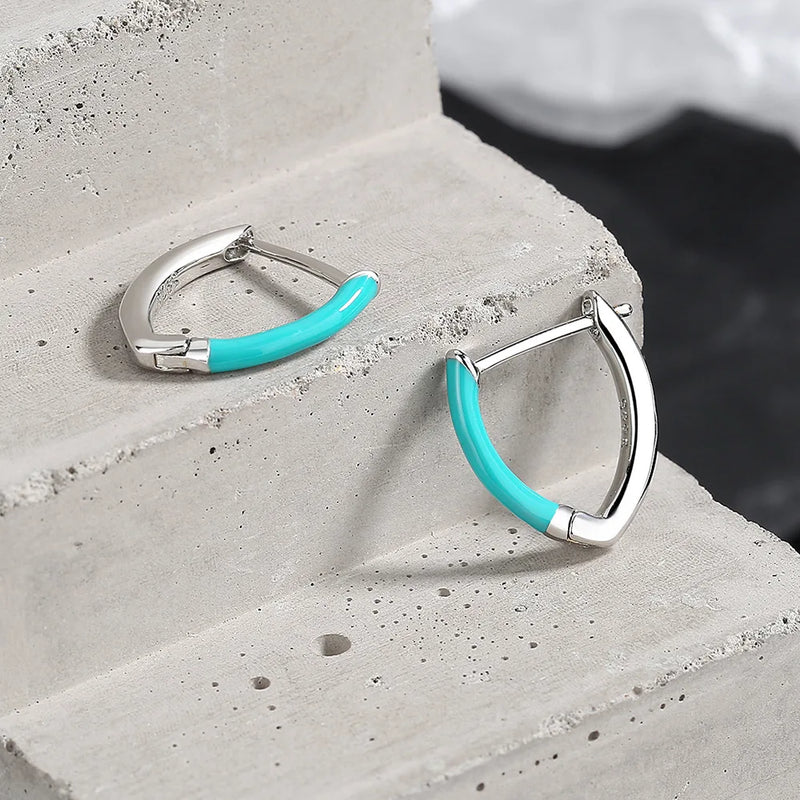 925er Sterling Silber Turquoise Ohrringe