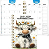 5-Year Monthly Planner with Highland Cow Cover (2026–2030)