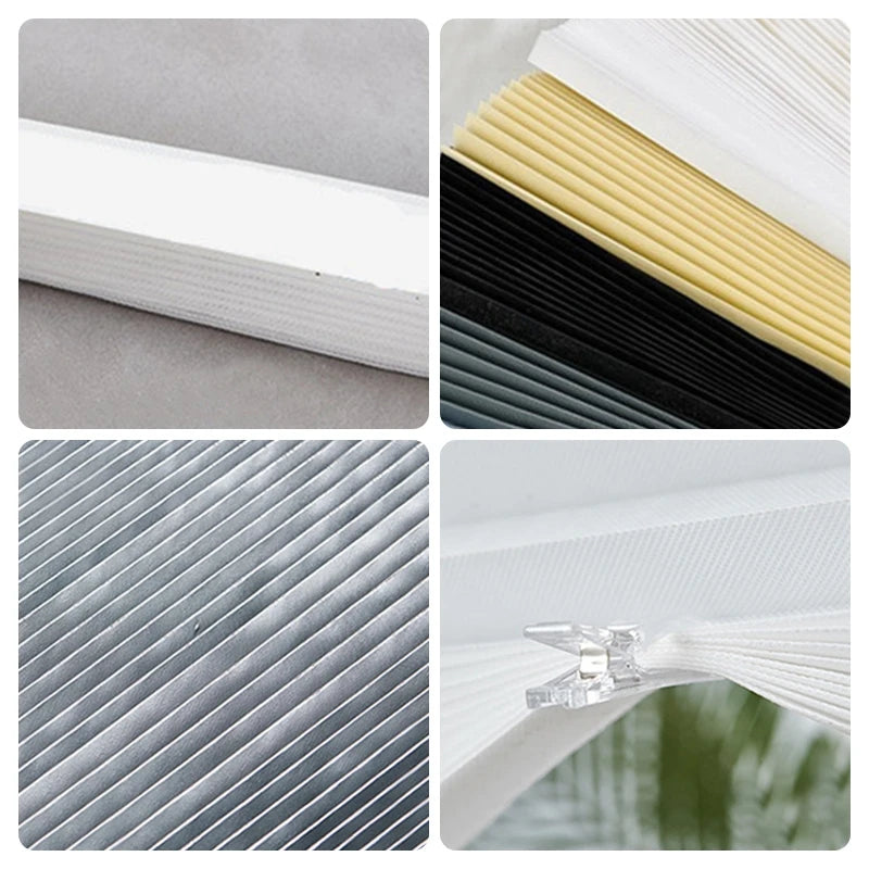 Self-Adhesive Pleated Blackout Blinds