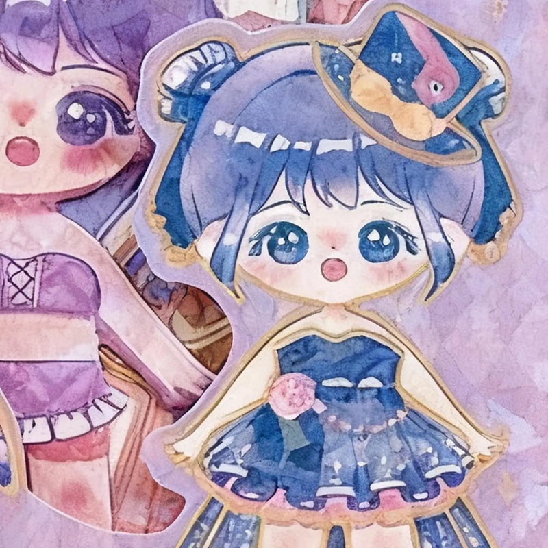 Magnetic Dress-Up Doll Set with Stand