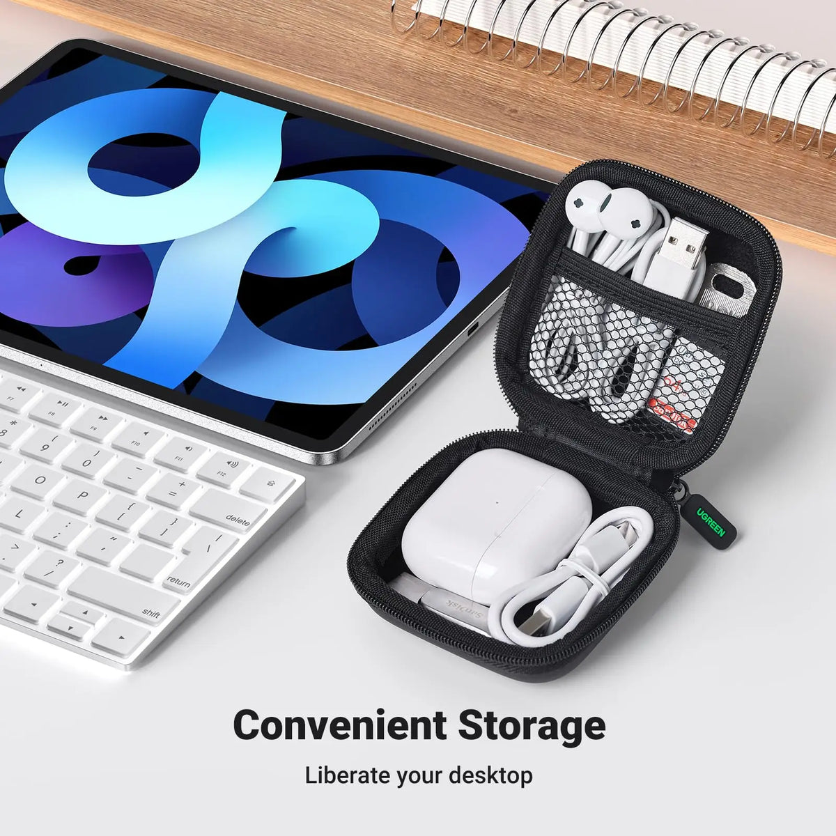 Compact EVA Hard Shell Storage Case for Earbuds and Accessories