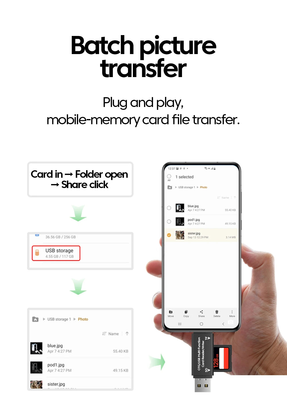 2-in-1 USB-C & USB-A Memory Card Reader