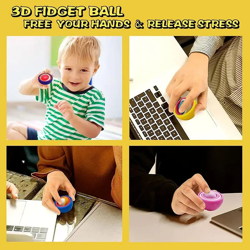 3D Rotation Fidget Ball Sensory Spinner
