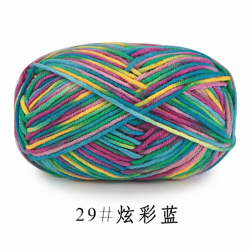 Section-Dyed Milk Cotton Yarn for Knitting and Crochet