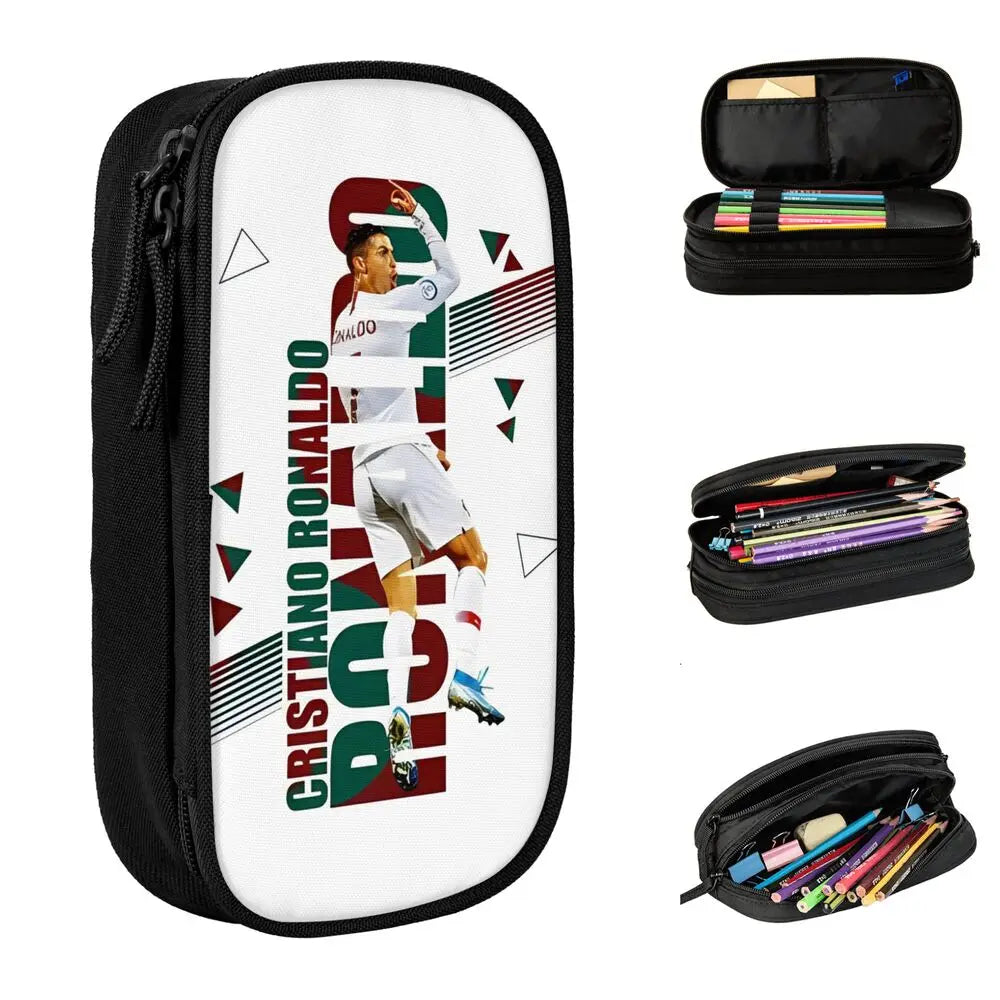 Soccer Star Pen Case – Large-Capacity Pencil Pouch