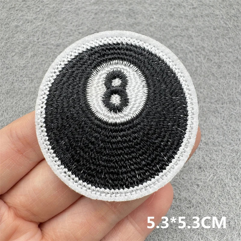 Black & White Racing Flag Embroidered Patches (Iron-On / Sew-On)