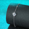 Classic Sterling Silver Moissanite Chain Bracelet
