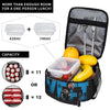 Vintage Wrestling Print Insulated Lunch Tote Bag