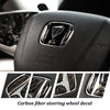 Carbon Fiber Steering Wheel Emblem Decals for Honda Models 2015-2022