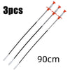 Three 90cm bendable drain augers with claw grabbers for hair and clog removal.
