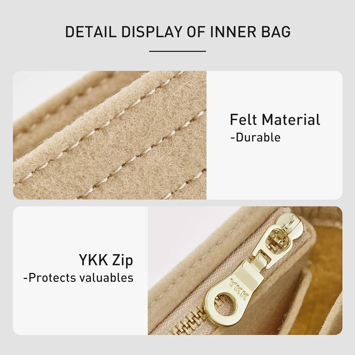 Felt Mini Bag Organizer with Handle for Small Handbags