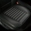 Black breathable PU leather car seat cover with quilted texture and stitching.