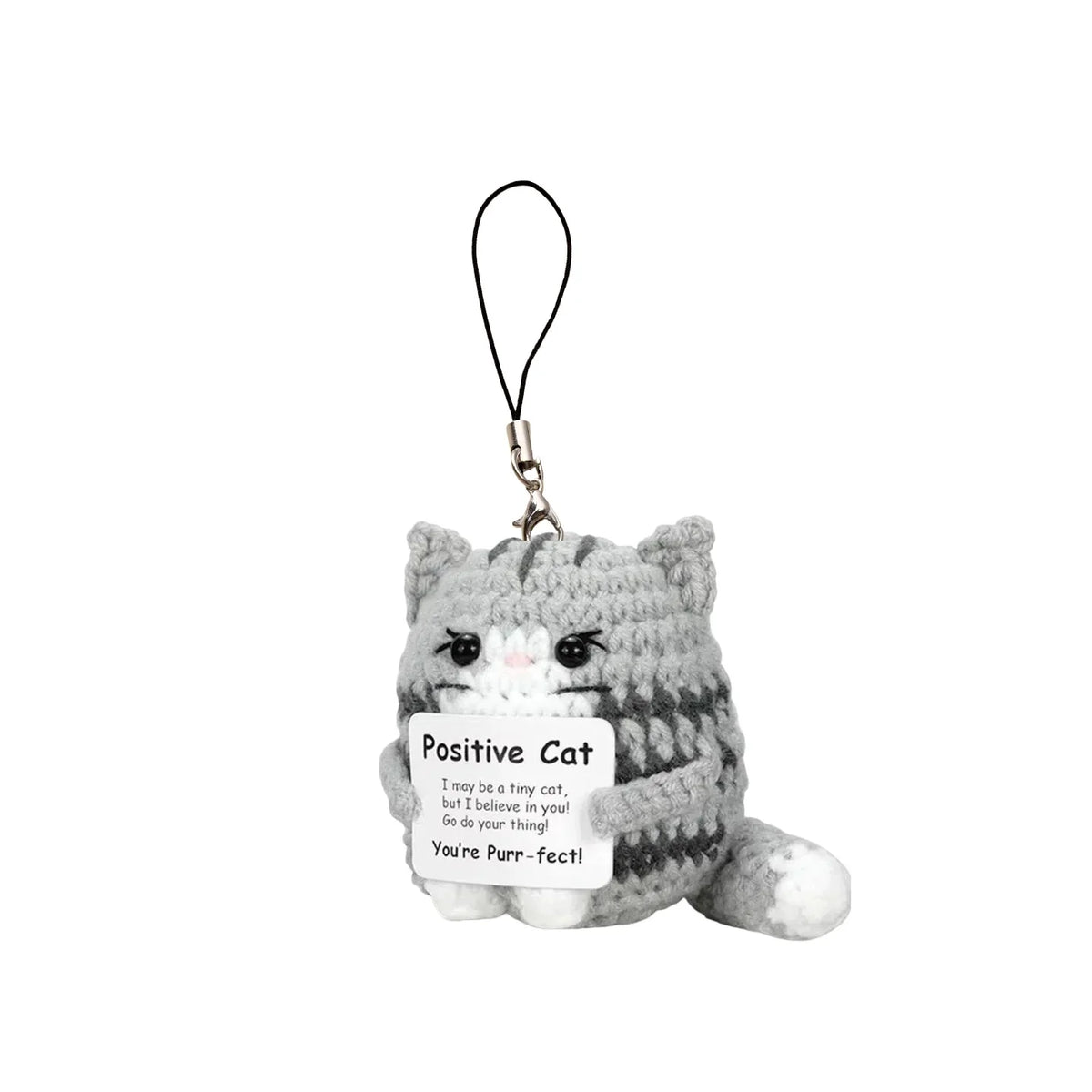 Handmade Wool Knit Potato Plush Doll with Inspirational Card