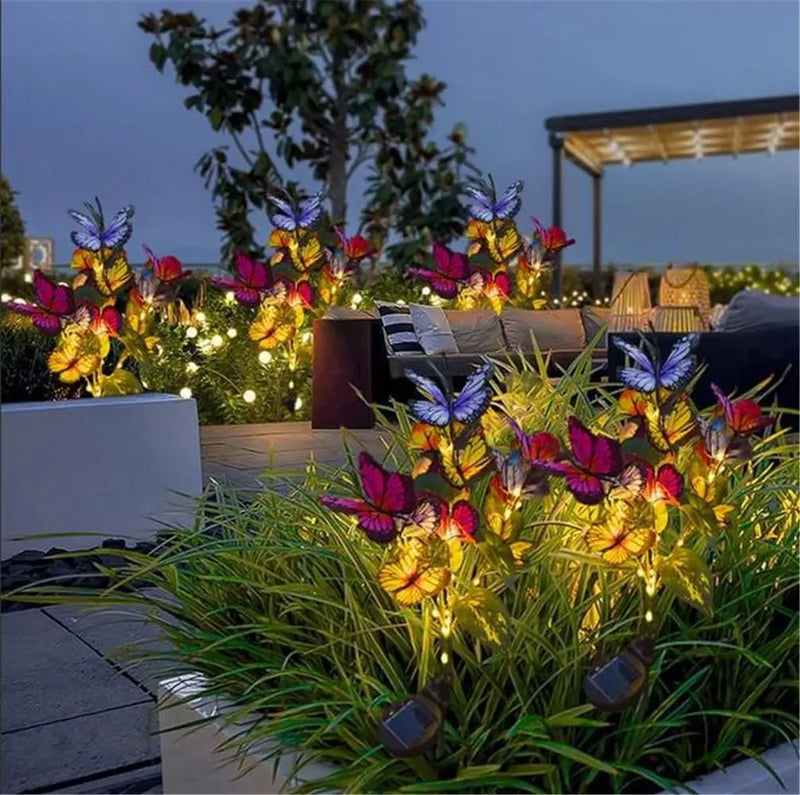 Solarbetriebene LED-Schmetterlings-Gartenlampen