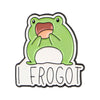 Cute Frog Enamel Pin with Sarcastic Quote