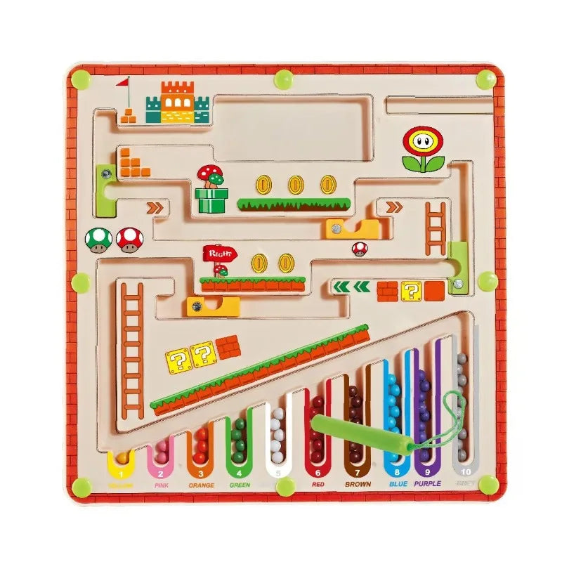 Magnetic Color & Number Maze Puzzle