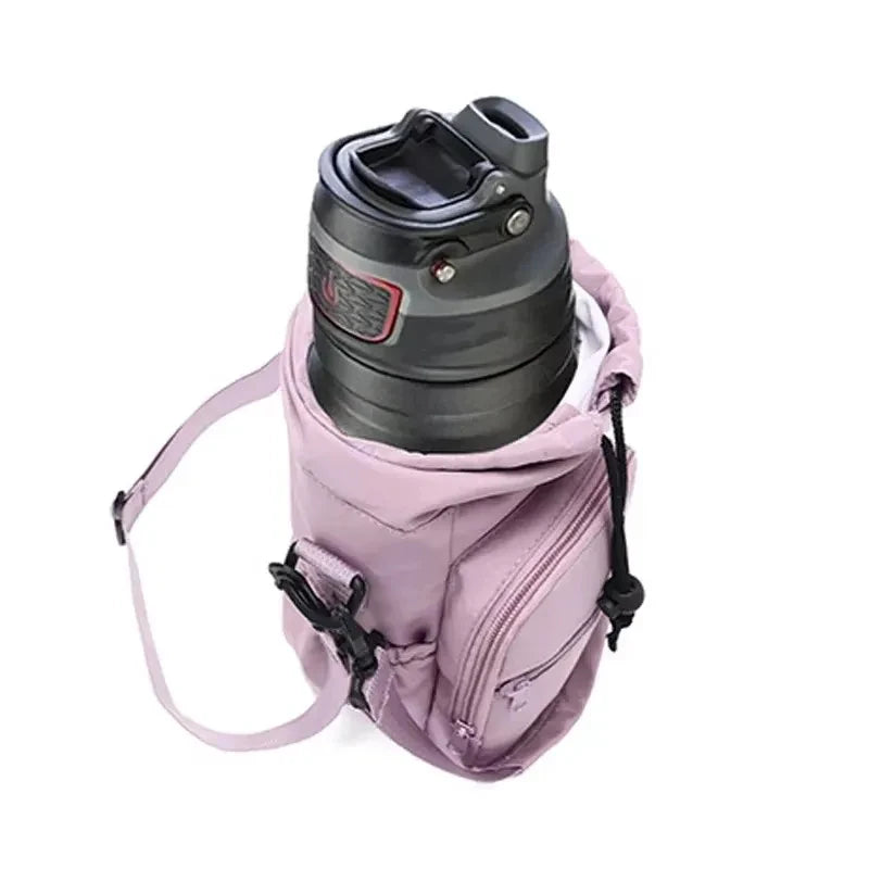 Insulated Water Bottle Carrier Bag with Phone Pocket