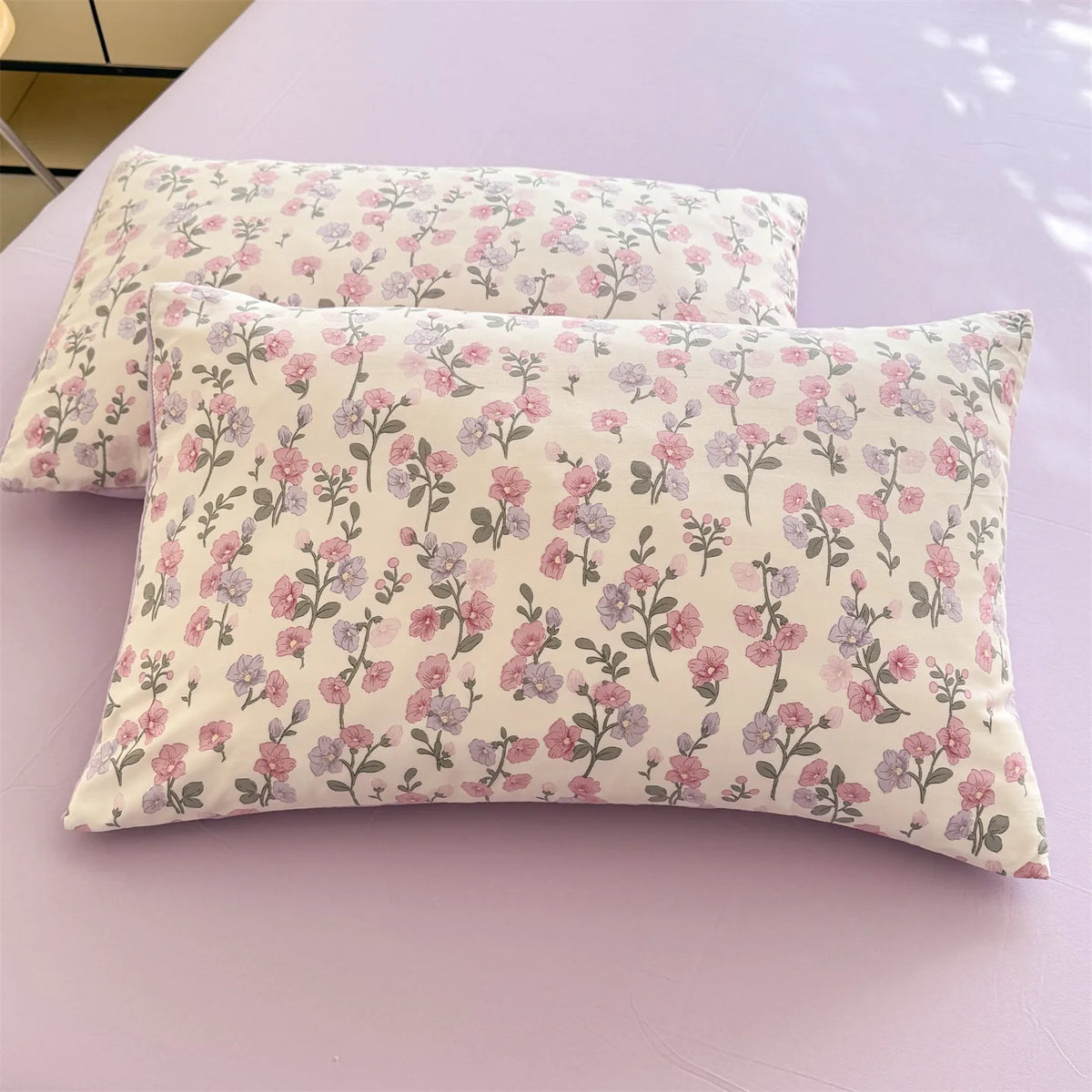 Floral Print Pillowcase Set – Soft Comfortable Cotton Feel