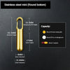 Stainless steel mini pill capsule with a hanging buckle and keychain attachment