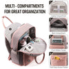 Women's Nylon Waterproof Casual Backpack with USB Port, Fits 15.6 Inch Laptop