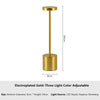 Gold electroplated three light color adjustable lamp with an 8cm base and 34cm height